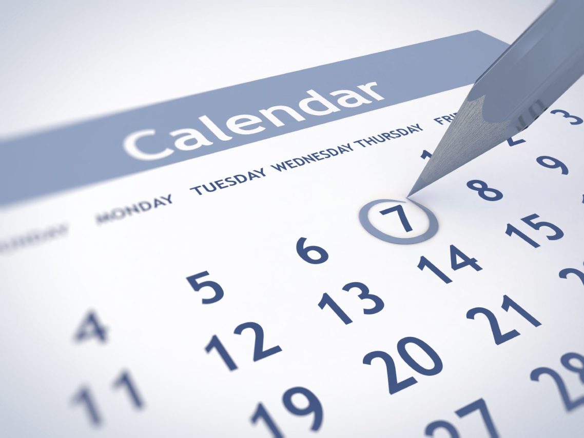Wellbank Carpet Care book now A calendar page with the date circled on the 7th.